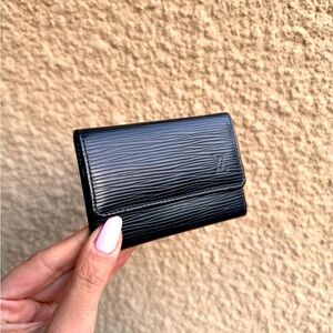 Louis Vuitton Black Leather Key Holder